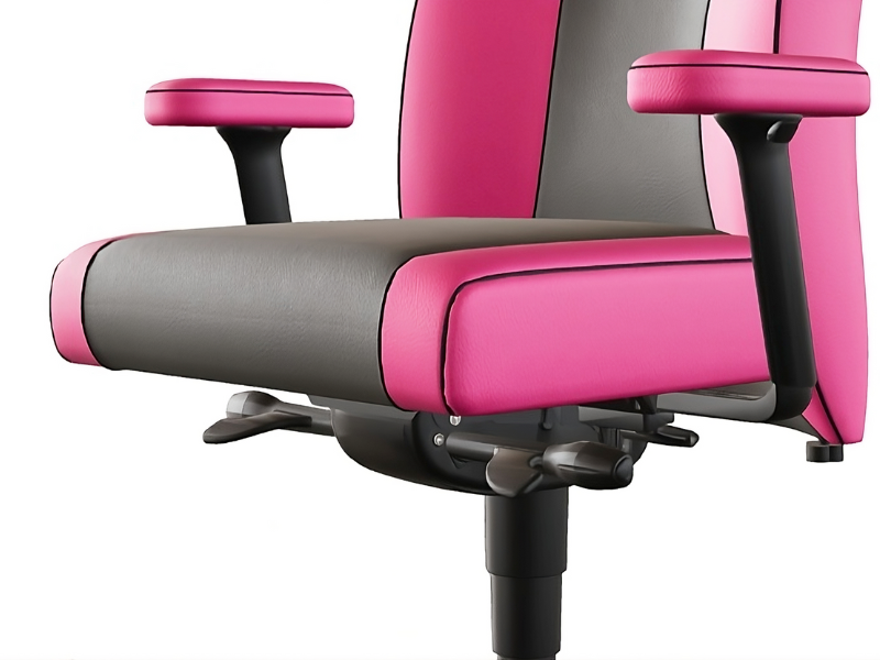 Gaming_Stuhl_pink_Sitzflaeche_Visko_Polsterung_und_gepolsterte_Armlehnen