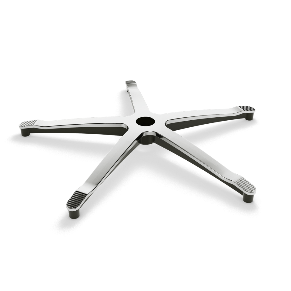 Polished aluminum base